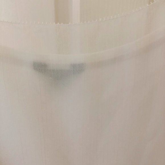 Ann Taylor white & sheer short sleeve blouse - Picture 3 of 7
